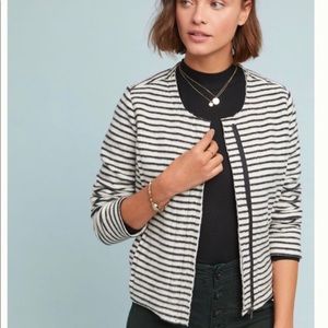 Anthropologie Dolan Striped Moto Jacket - Size M